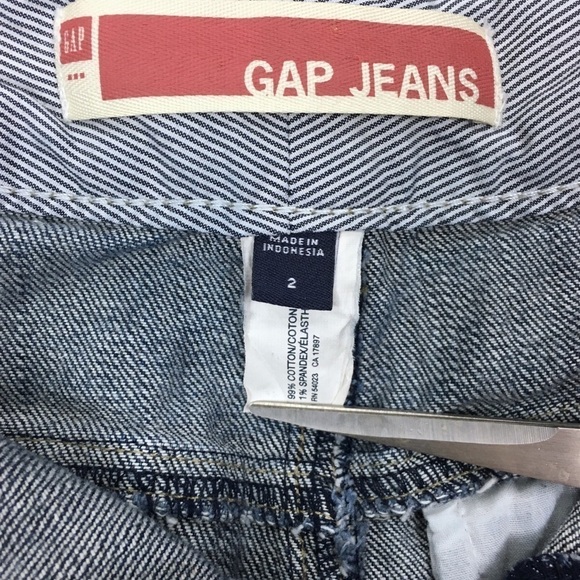 GAP Jeans Mini Skirt Denim Dark Wash Stretch Mean Girls 90s Y2K Style Size 2 - Picture 6 of 9